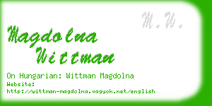 magdolna wittman business card